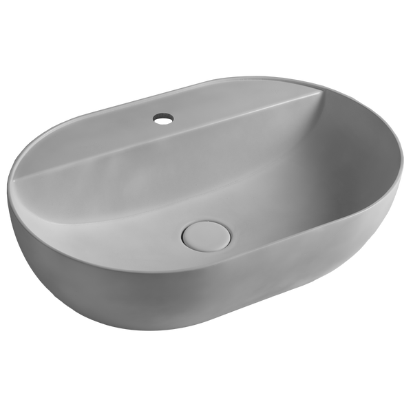 MADE Lavabo Ovale Monoforo in Appoggio 60x40
