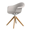 Vondom - INCASSO SWIVEL ARMCHAIR WITH WOODEN LEGS